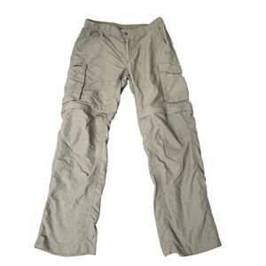 Men’s Columbia convertible hiking pants nylon khaki removable legs SZ 34”x30”
